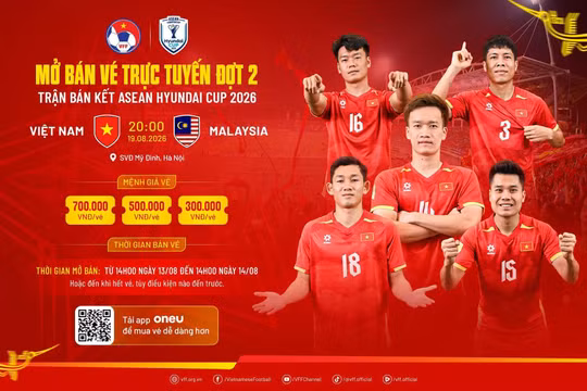 Điểm tin thể thao 12/8: Vé bán kết Việt Nam - Malaysia tiếp tục mở bán trực tuyến, siêu máy tính dự đoán PSG vô địch Siêu Cúp châu Âu