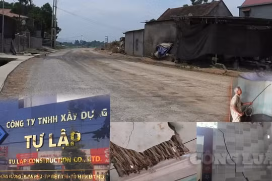 Phú Thọ: Công ty TNHH Xây dựng Tự Lập thi công dự án làm nứt nhà dân?
