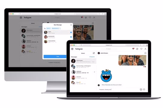 Người dùng Instagram có thể nhắn tin Direct (DM) ngay trên trình duyệt web