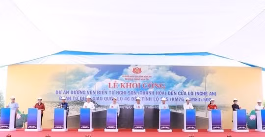 Nghệ An: Khởi công dự án đường ven biển Nghi Sơn - Cửa Lò