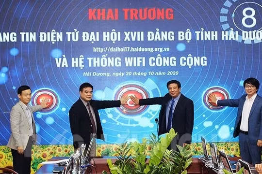 Hải Dương: Khai trương Trang tin điện tử Đại hội XVII Đảng bộ tỉnh