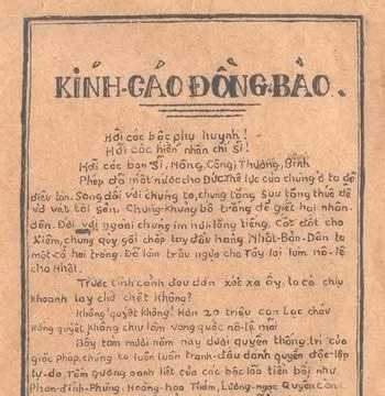 “Kính cáo đồng bào” - Sức mạnh từ lời hiệu triệu đầu tiên