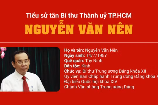 Tiểu sử tân Bí thư Thành ủy TP.HCM Nguyễn Văn Nên