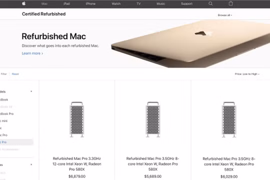 Mac Pro 2019 đã có bản refurbished, có model rẻ hơn máy mới gần 4.000 USD