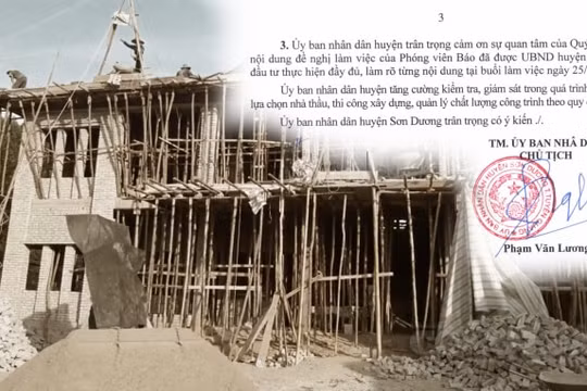 Tuyên Quang: Lãnh đạo huyện Sơn Dương "bao che" cho sai phạm của nhà thầu?