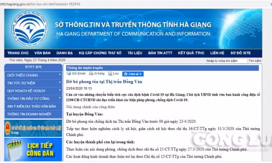 Hà Giang: Dỡ bỏ phong tỏa Thị trấn Đồng Văn