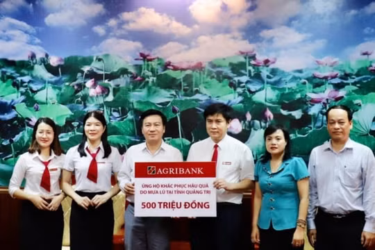 Agribank dành 3 tỷ đồng hỗ trợ đồng bào 6 tỉnh khu vực miền Trung khắc phục thiên tai