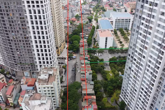 Vị trí ba đường sẽ mở theo qui hoạch ở phường Mai Động, Hoàng Mai, Hà Nội