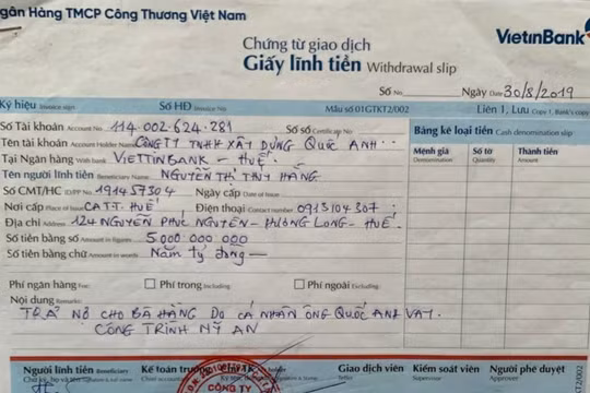 Dấu hiệu chiếm đoạt tài sản trong vụ Chủ tịch HĐTV tố Giám đốc Công ty vay tiền không trả