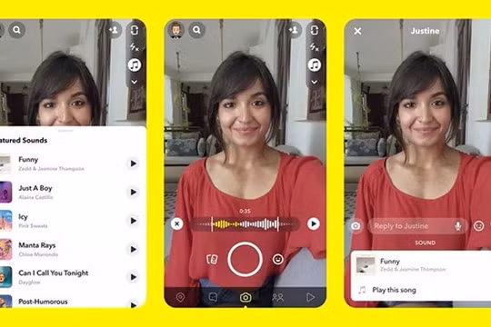Snapchat thử nghiệm tính năng gửi kèm nhạc trong gửi tin nhắn