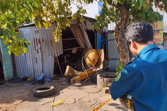 Nổ bình nén hơi, chủ tiệm sửa chữa ô tô đứt lìa tay tử vong