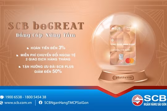SCB triển khai sản phẩm mới - thẻ thanh toán SCB beGREAT