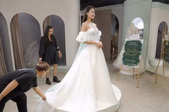 Doãn Hải My xinh đẹp trong trang phục cô dâu