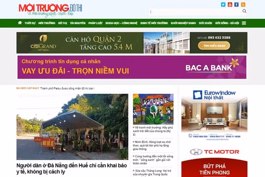 Xử phạt Tạp chí Môi trường đô thị Việt Nam và Tạp chí điện tử Môi trường và đô thị Việt Nam