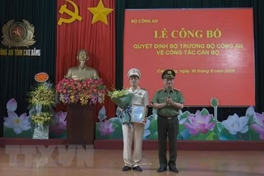 Đại tá Vũ Hồng Quang làm Giám đốc Công an tỉnh Cao Bằng