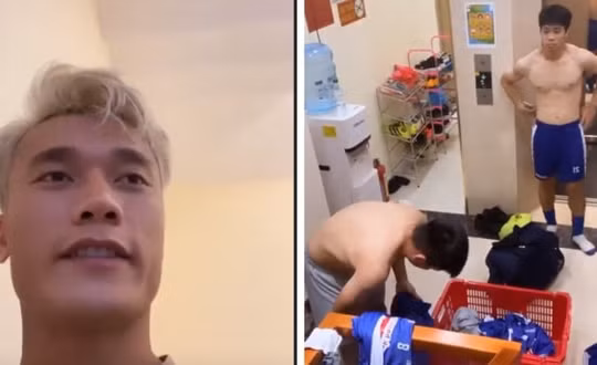 Khổ như Công Phượng: Dọn đồ cho đồng đội lại còn bị Bùi Tiến Dũng quay video troll