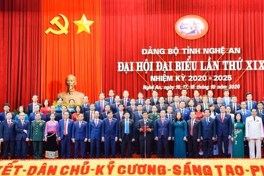 Nghệ An ra mắt Ban Chấp hành Đảng bộ tỉnh khóa 19