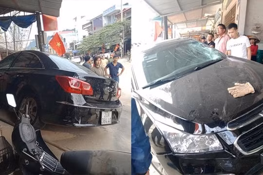 Tài xế ô tô không có bằng lái tông 2 bố con tử vong đã ra trình diện