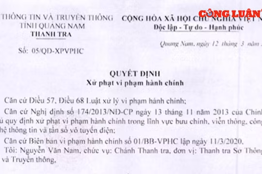 Chống tin giả: Phạt 12,5 triệu đồng người tung tin lãnh đạo Sở GD&ĐT Quảng Nam bị kỷ luật