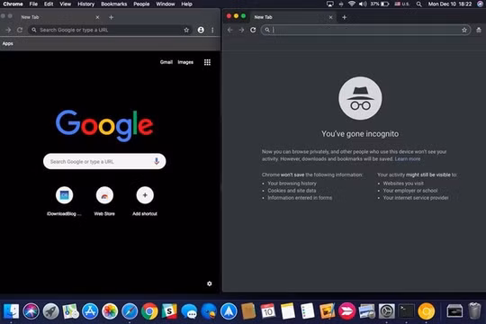 Trình duyệt Chrome có 2 chế độ riêng tư là Guest và Incognito