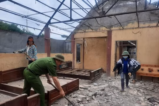 Chùm ảnh thiệt hại tại huyện Mộc Châu - Sơn La do động đất