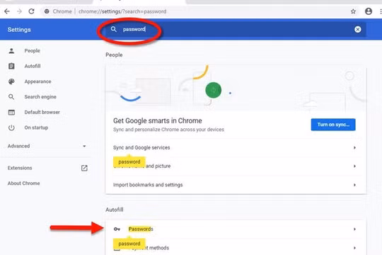 Thao tác để xóa các mật khẩu đã lưu trên Google Chrome