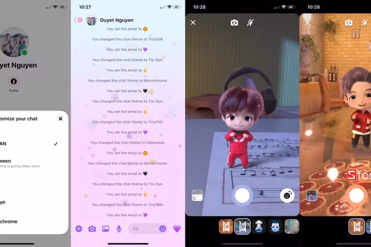 Giao diện chủ đề nhóm nhạc BTS đã có trên Facebook Messenger và Instagram
