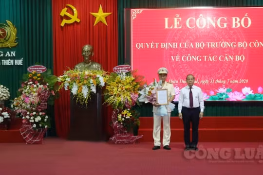 Bổ nhiệm Thượng tá Nguyễn Thanh Tuấn làm Giám đốc Công an tỉnh Thừa Thiên Huế