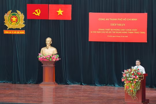 Tập đoàn Hưng Thịnh tặng trang thiết bị PCCC và cứu nạn, cứu hộ trị giá 22,1 tỷ đồng cho Công an TP.HCM