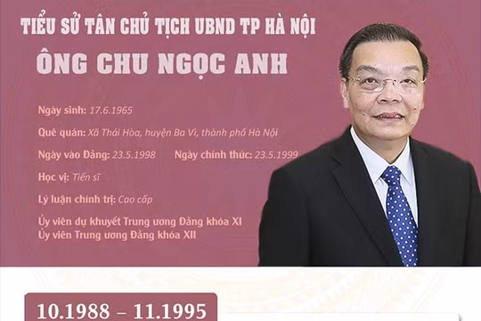 Tiểu sử tân Chủ tịch UBND TP Hà Nội Chu Ngọc Anh