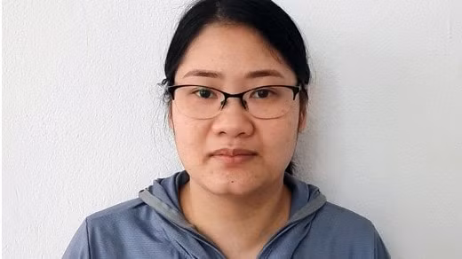 Đối tượng Trần Thị Thu Giang tại cơ quan Công an. Ảnh: internet.