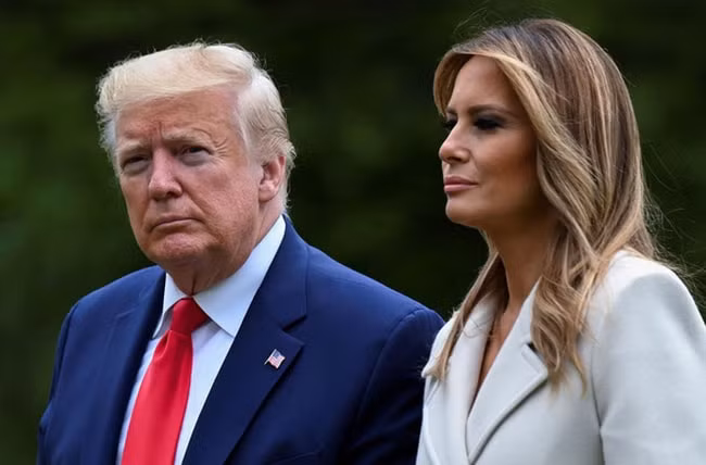 Ông Trump và Đệ nhất phu nhân. Ảnh: Reuters