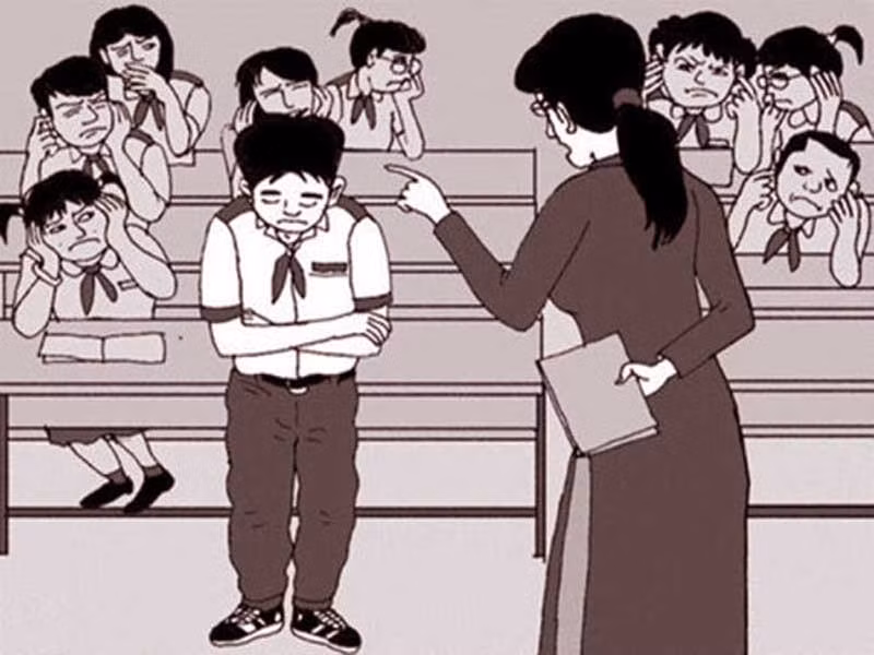 Bộ Giáo dục và Đào tạo quy định, giáo viên tiểu học không được phê bình học sinh trên lớp. Ảnh: internet.