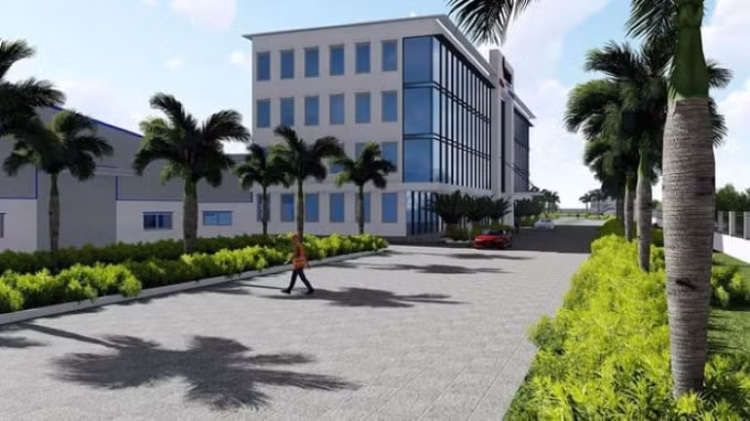 Nhà máy sản xuất được thiết kế có diện tích sử dụng lên đến 100.000m2