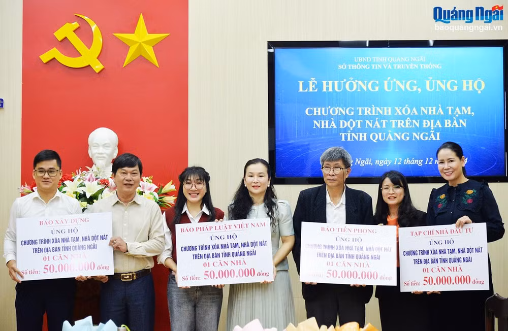 cac co quan bao chi chung tay ho tro chuong trinh xoa nha dot nat tinh quang ngai hinh 1