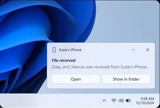 microsoft ra mat tinh nang chia se tep giua iphone va pc windows 10 11 hinh 2
