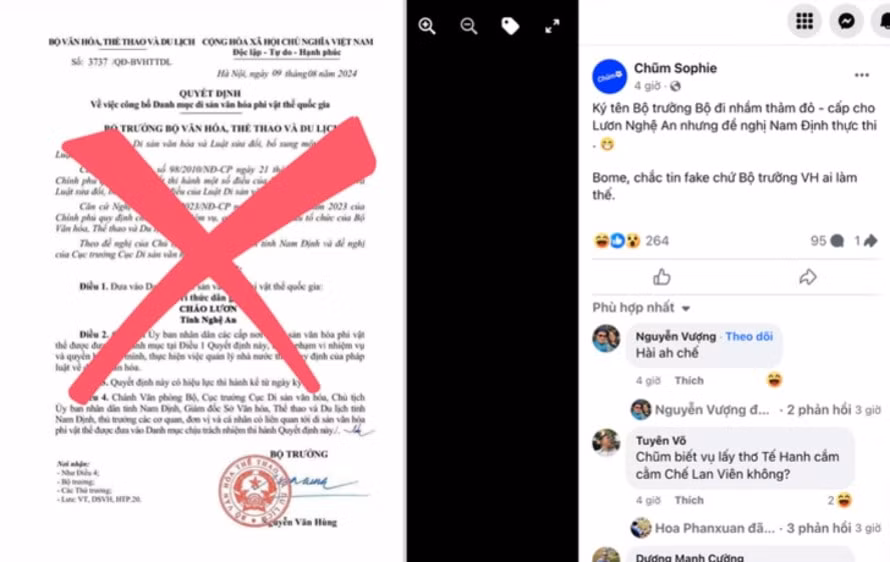 canh cao nguoi dang tin sai su that ve chao luon la di san van hoa phi vat the quoc gia hinh 1