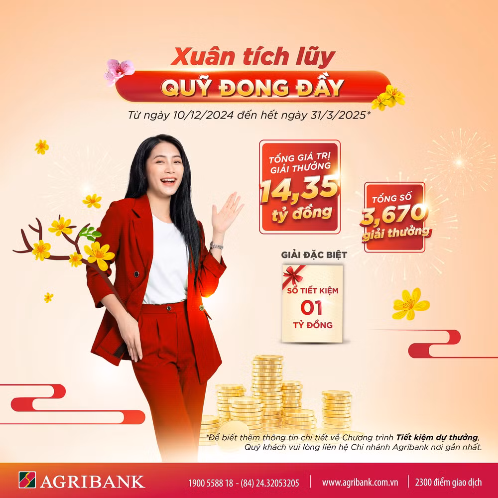 agribank danh hon 14 ty dong tang khach hang tham gia chuong trinh tiet kiem du thuong xuan tich luy quy dong day hinh 2