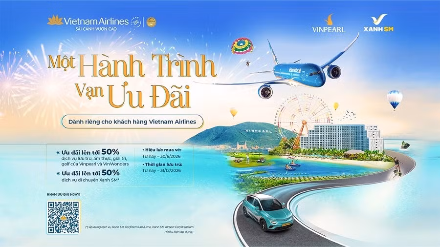 ưu đãi siêu hấp dẫn dành riêng cho khách hàng Vietnam Airlines