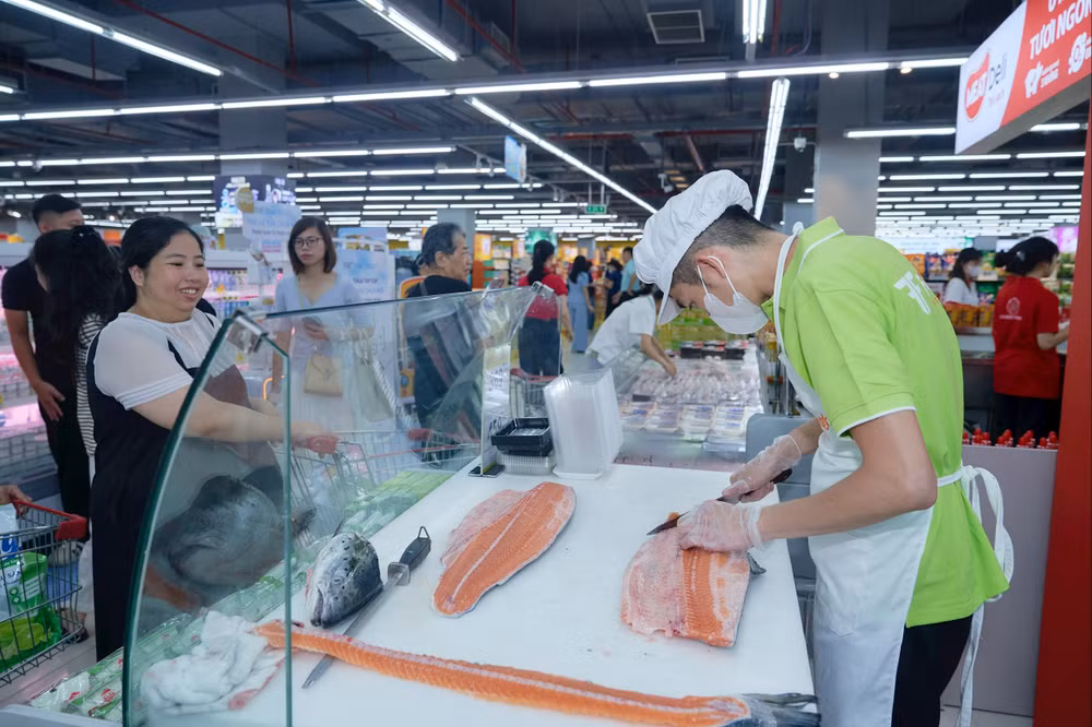 Cá hồi tươi ngon tại siêu thị WinMart
