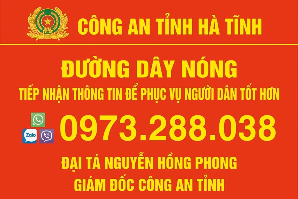 giam doc cong an ha tinh cong khai so dien thoai ca nhan tiep nhan thong tin tu nguoi dan hinh 2