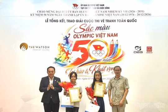 Trao giải cuộc thi vẽ tranh ‘Sắc màu Olympic Việt Nam’