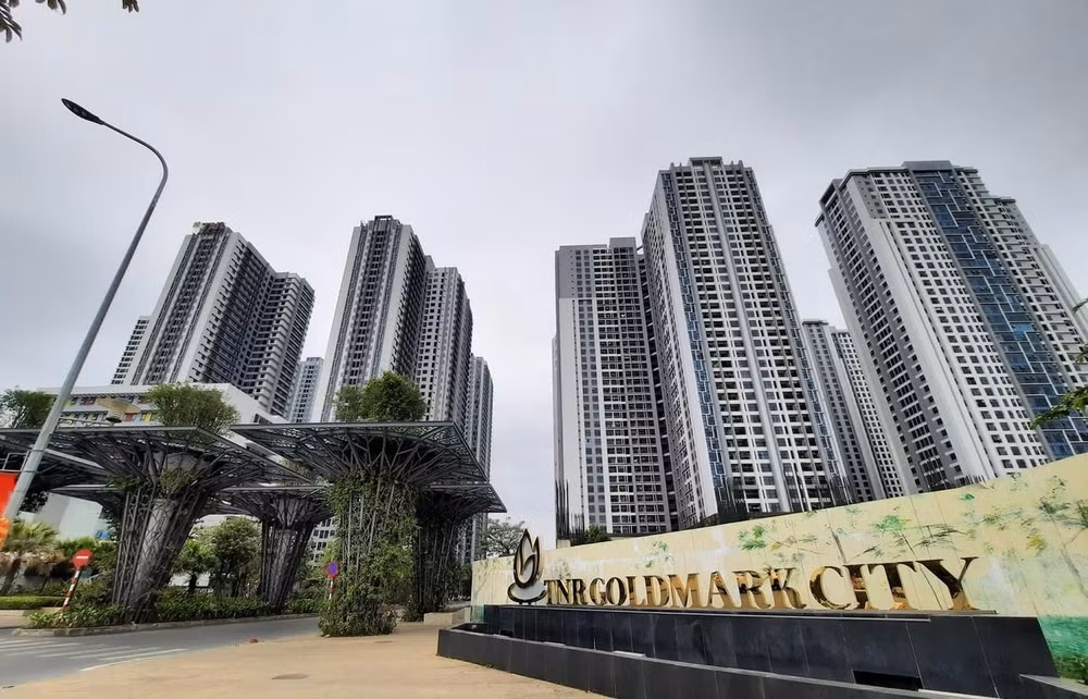 Tòa nhà Goldmark City có người nước ngoài tử vong. Ảnh: vietnamnet.vn