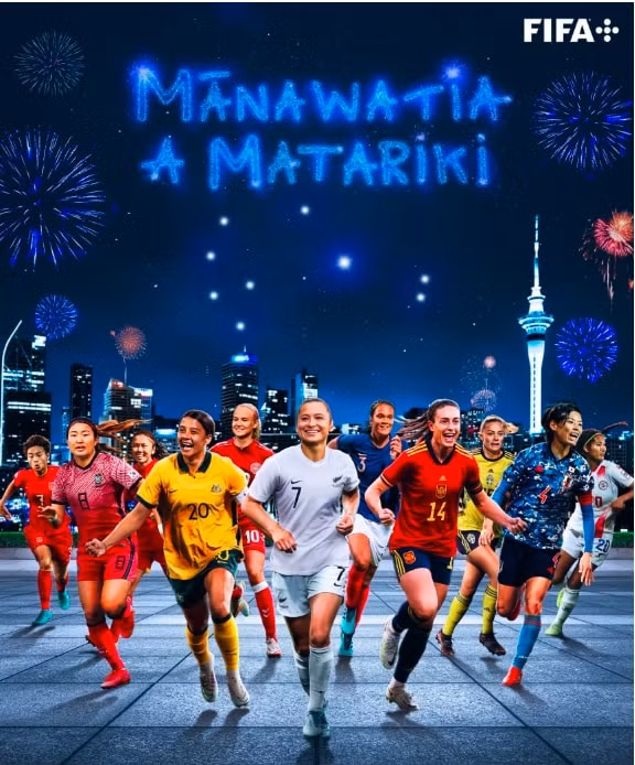 Poster giới thiệu về VCK World Cup 2023 tại Australia và New Zealand vào năm sau - Ảnh: FIFA