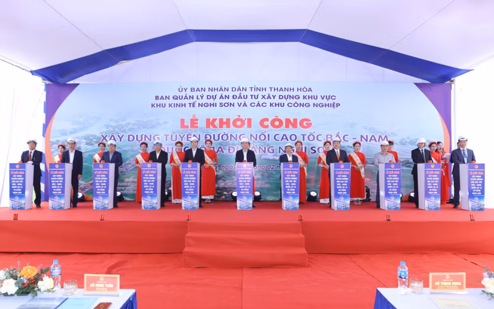khoi cong du an tuyen duong noi cao toc bac nam quoc lo 1a di cang nghi son hinh 1