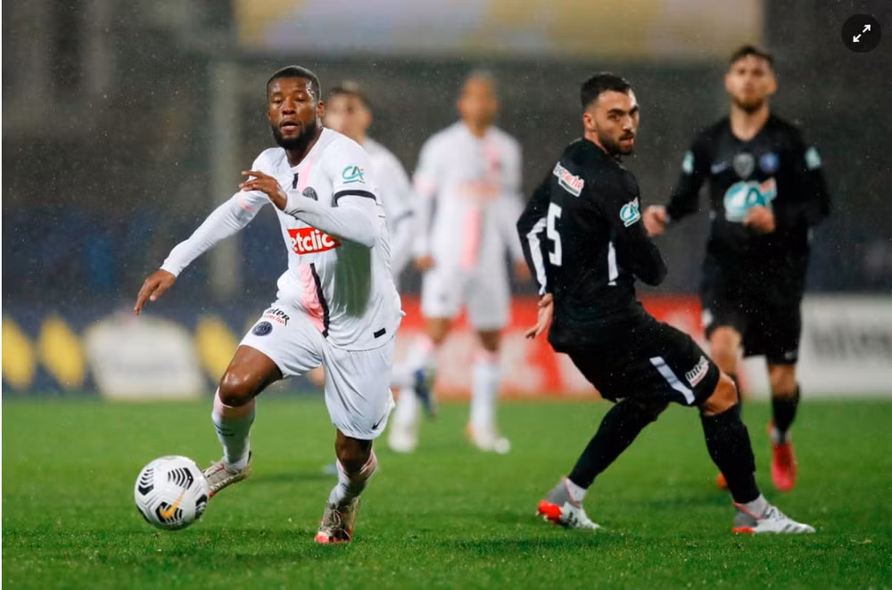 mbappe lap hat trick psg danh bai vannes vong 32 doi cup qg phap hinh 1