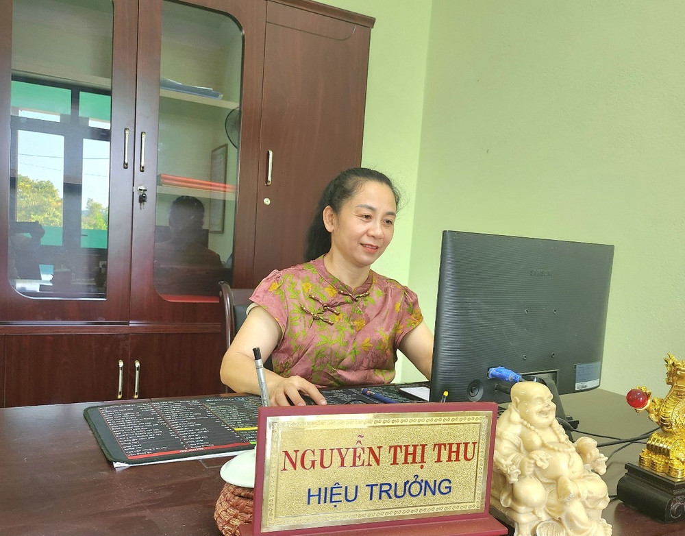 Cô Nguyễn Thị Thu - Hiệu trưởng Trường Mầm non Hóa Quỳ. img-1319.jpg