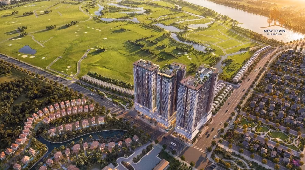 Newtown Diamond kiến tạo không gian sống trải nghiệm giữa biển, sông và sân gôn.