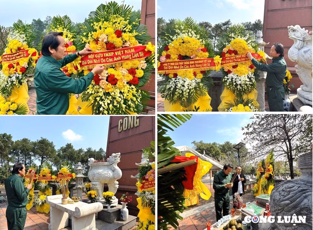 hoi cuu tnxp viet nam dang huong nghia trang liet si va trao qua tai quang binh va quang tri hinh 1