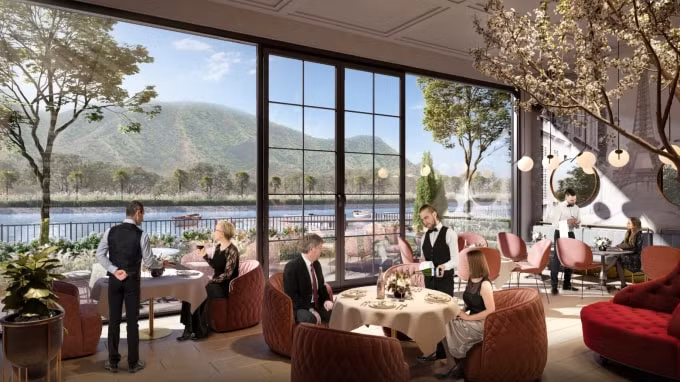 Phối cảnh cửa hàng kinh doanh tại Sun Grand City New An Thoi.